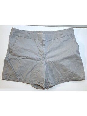 Loft Outlet Gray Chino Cotton Shorts Women’s Size 16 Flat Front 6" Inseam